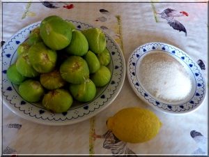 Figues fraîches, sucre et citron